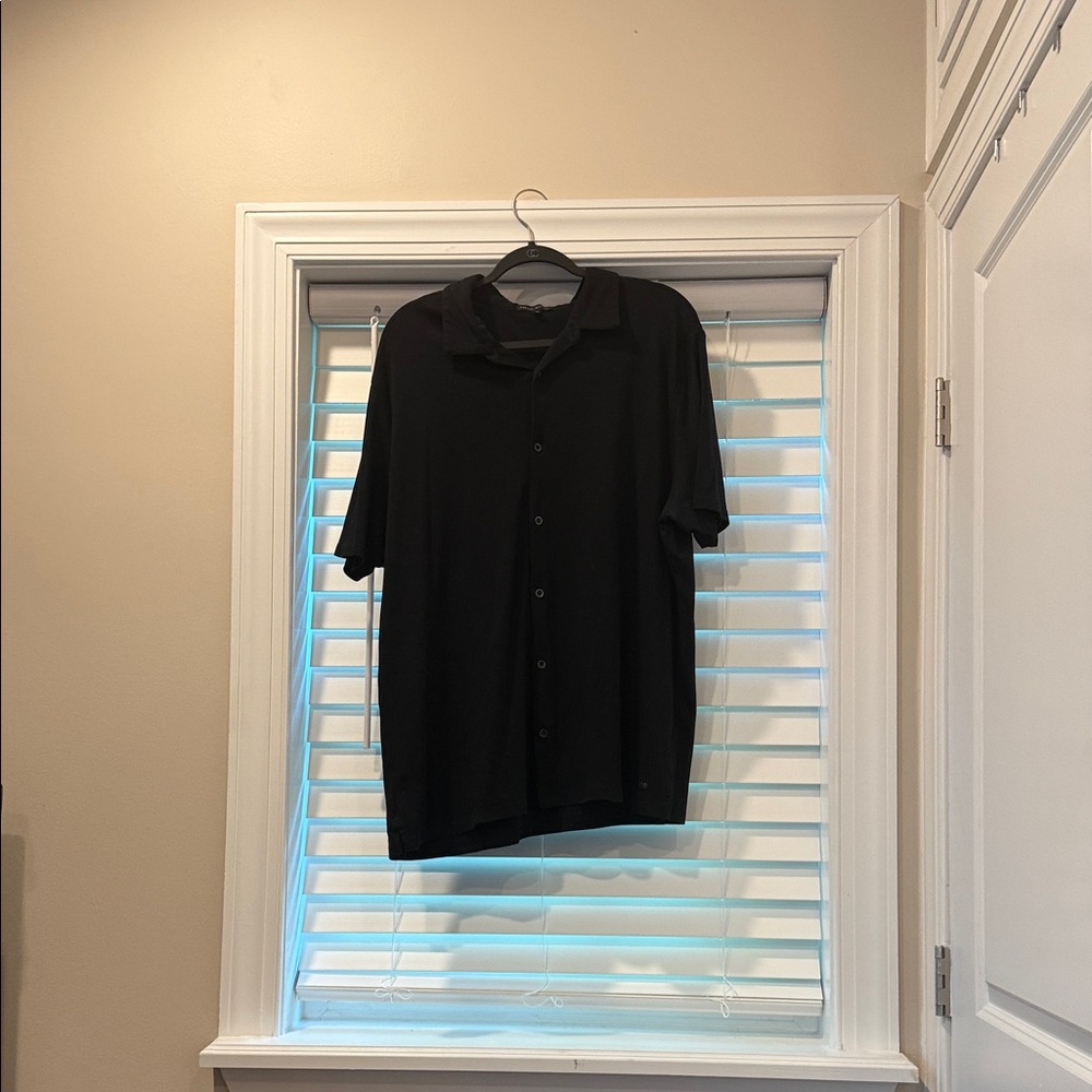 Robert Barakett Black Casual Button Down Shirt